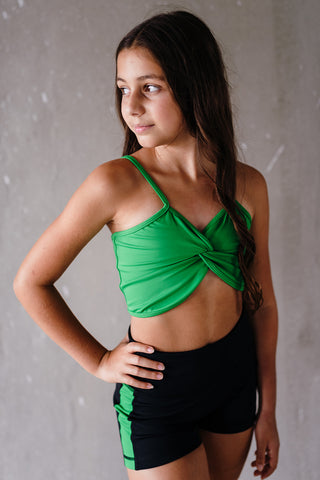 Youth Green Twist Top