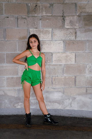 Youth Green Twist Top