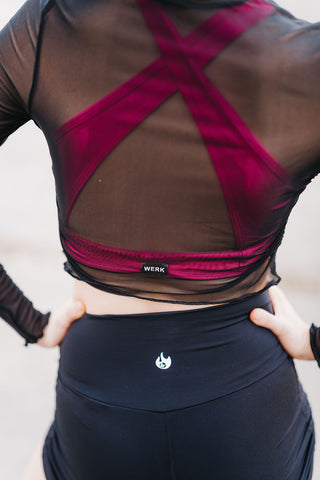 Youth Black Layer Up Mesh Top