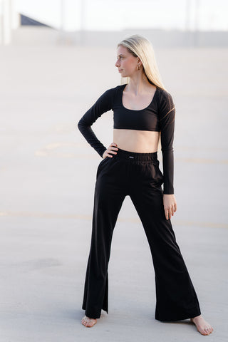 Youth Black Track Pant