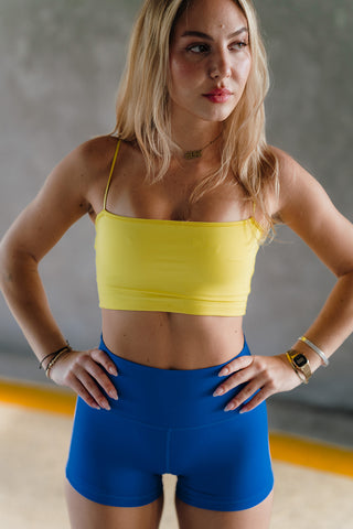 Sunglow Yellow Track Bandeau Top