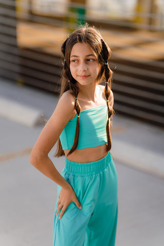Youth Jade Track Bandeau Top