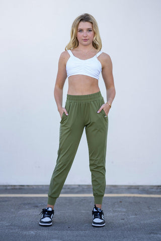 Army Green Relax Joggers - Werk Dancewear
